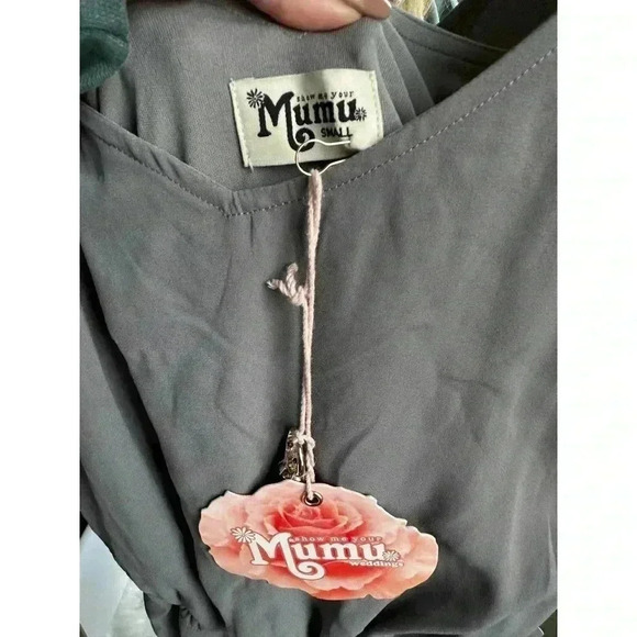 SHOW ME YOUR MUMU - Kendall Maxi Dress Soft Charcoal Crisp - Small - NWT - Picture 5 of 6